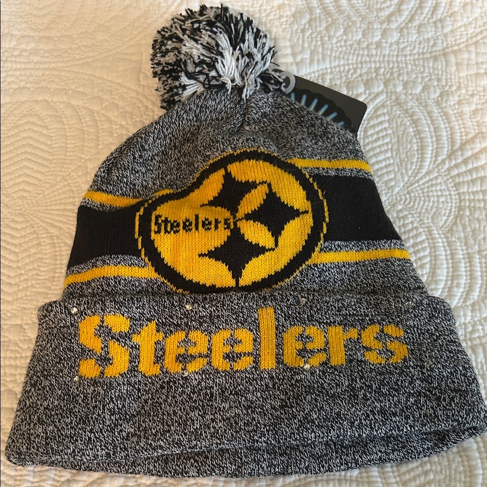 NFL Steelers Black and Yellow Knit Beanie